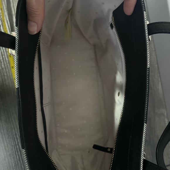 Kate Spade Black and White Plaid Tote - Picture 3 of 3